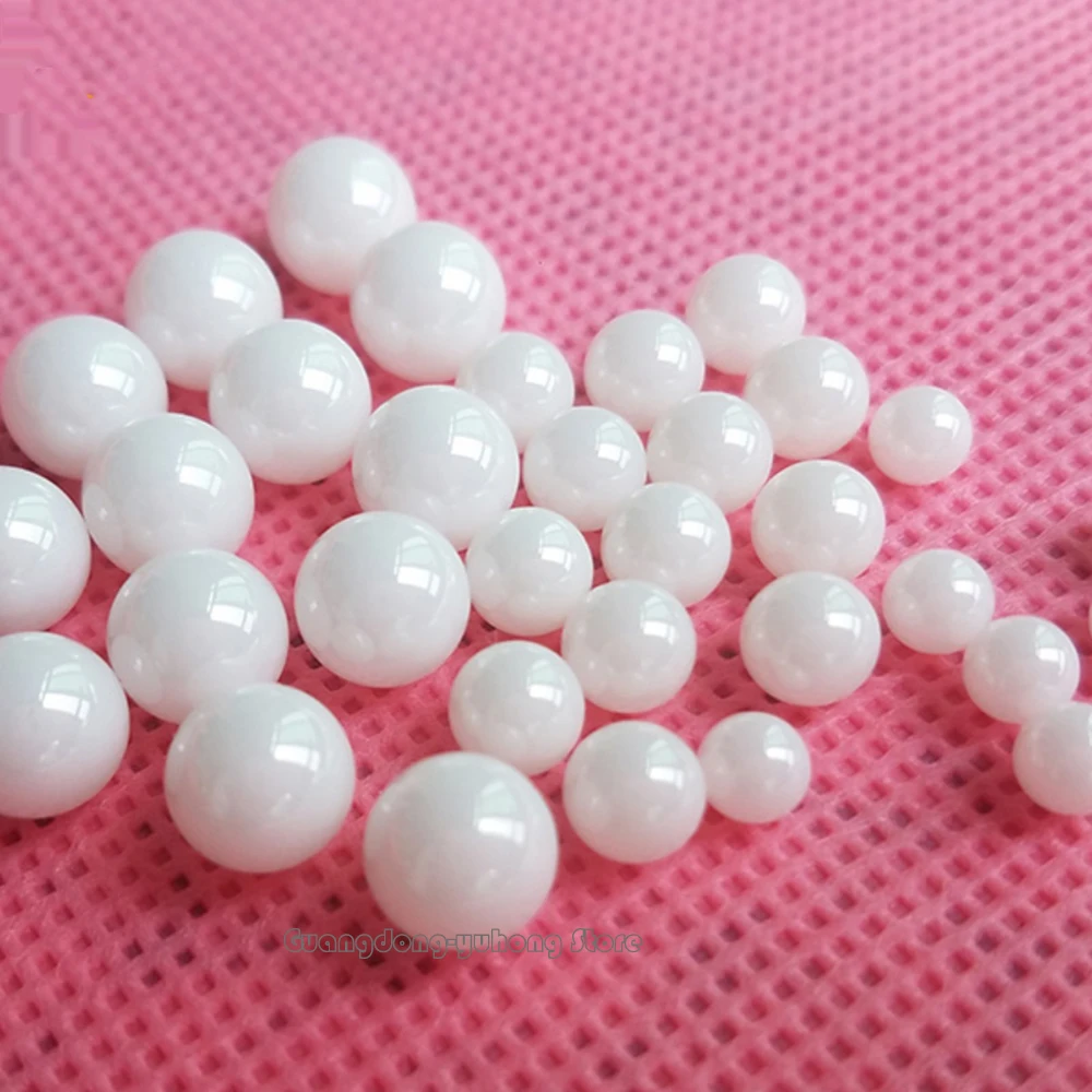 Sfera in ceramica con zirconio Sfera bianca G10 Precisione ZrO2 Sfera con cuscinetto in ceramica Sfera rotonda liscia Perline a rulli Diametro 1,0 mm-40 mm