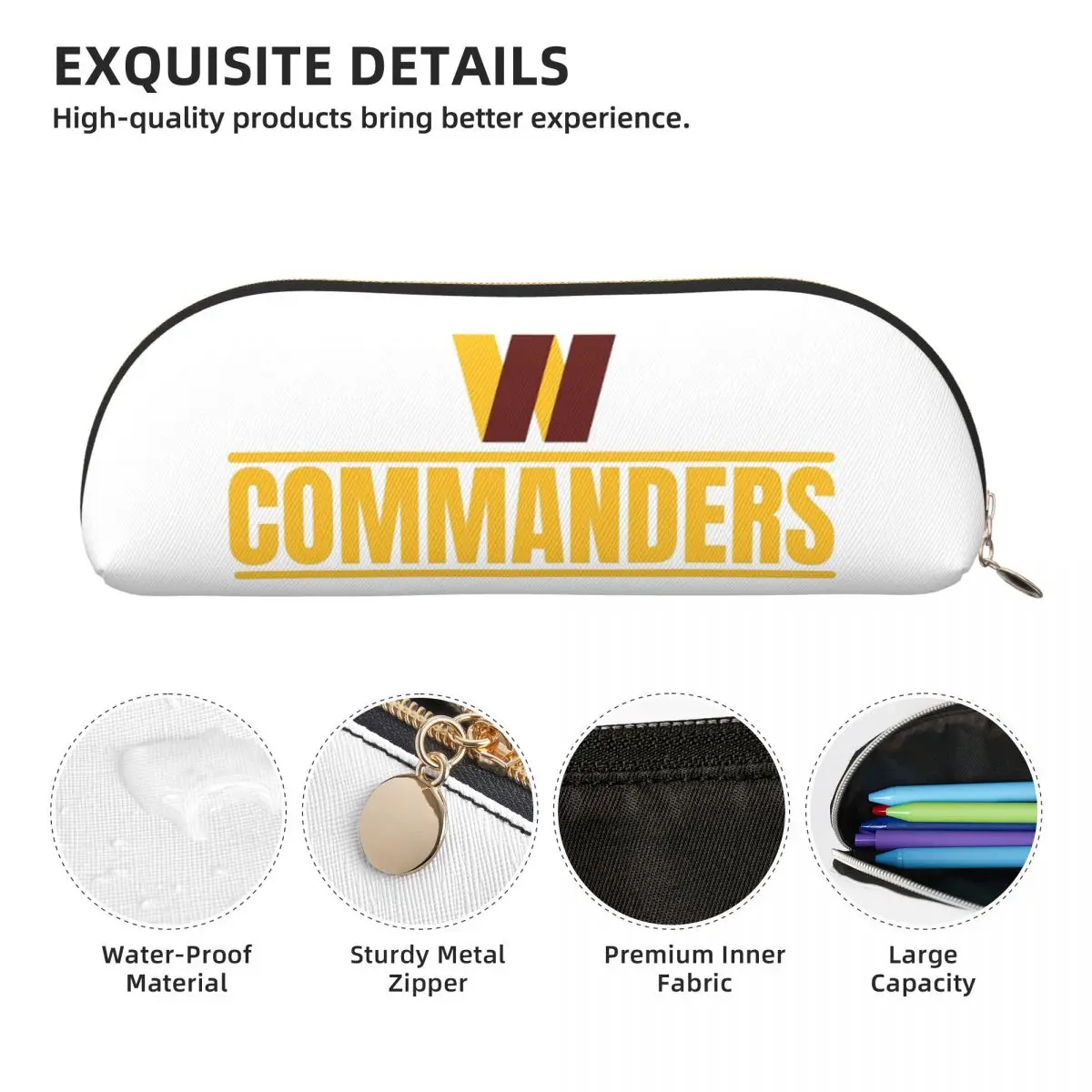 مقلمة لفريق واشنطن لكرة القدم، حقيبة أقلام رصاص، حقيبة تخزين، لوازم مكتبية، صندوق أقلام رصاص للأطفال