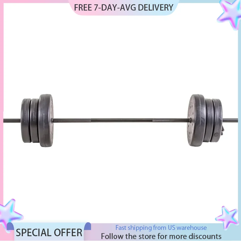 Barbell Duracast 55 Lb Barbell Weight Set Adjustable Weights Gym Equipment for Weight Lifting for Home Gym Workout, Barbell