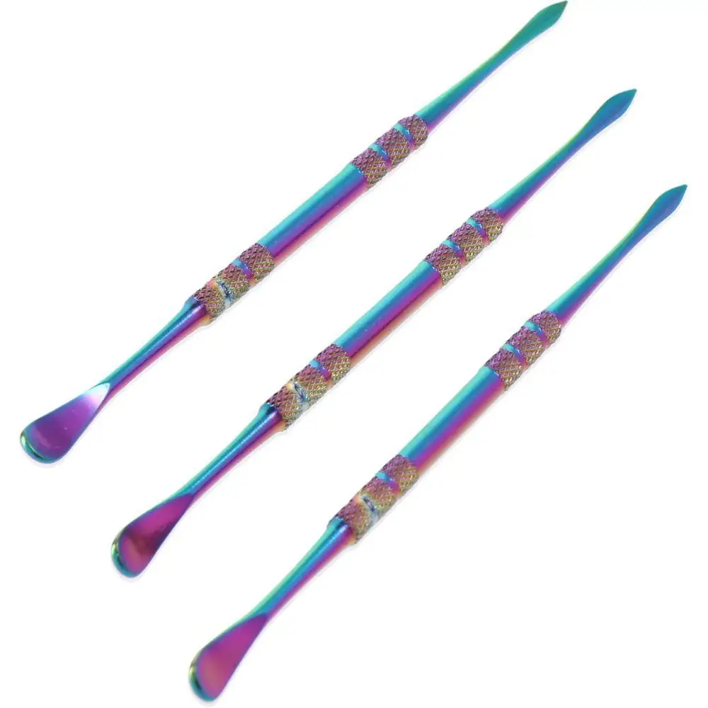 3Pcs Wax Carving Tools,Rainbow Stainless Steel Tool Carving Kit Double-Headed Sculpting Tool With Clear Box