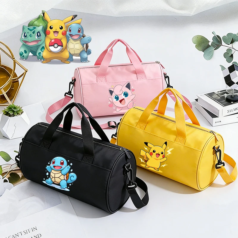 

Pokemons Boys Girl Carry Travel Tote Bag Case Kids Cute Anime Man Gym Yoga Dance Large Capacity Sports Luggage Shoulder Hand Bag