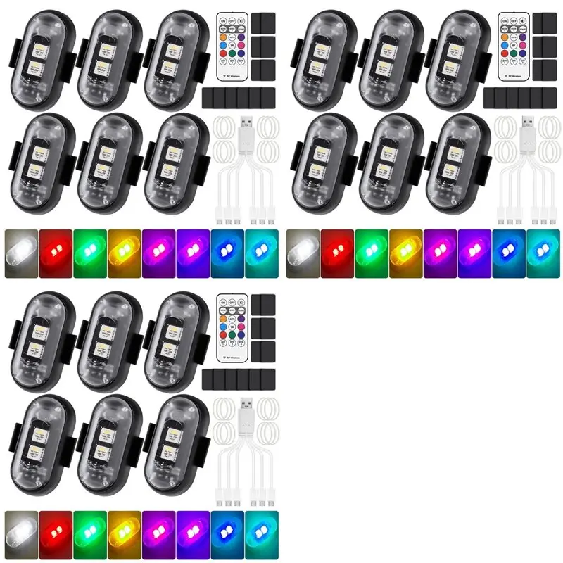 

BTLIFE-18PCS Wireless LED Lights For Car With Remote Control, Wireless LED Strobe Lights 8 Colors For Car Motorcycle Drone Bike