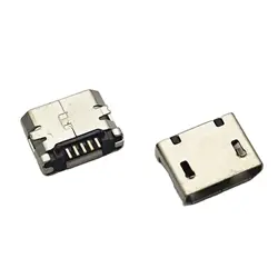 100pcs Micro USB Connector SMD female socket No side Flat mouth 5pin Short needle for Mobile phone Tail Data plug Charging port