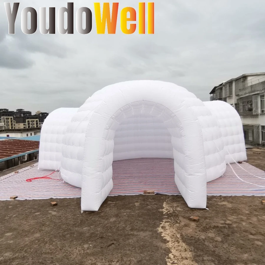 Korting Promotie Op Maat Wit Honing Gehuisvest Afgewerkt Opblaasbare Koepel Tent 5 Meter In Diameter Drie Deur Gebruikt Voor Feesten