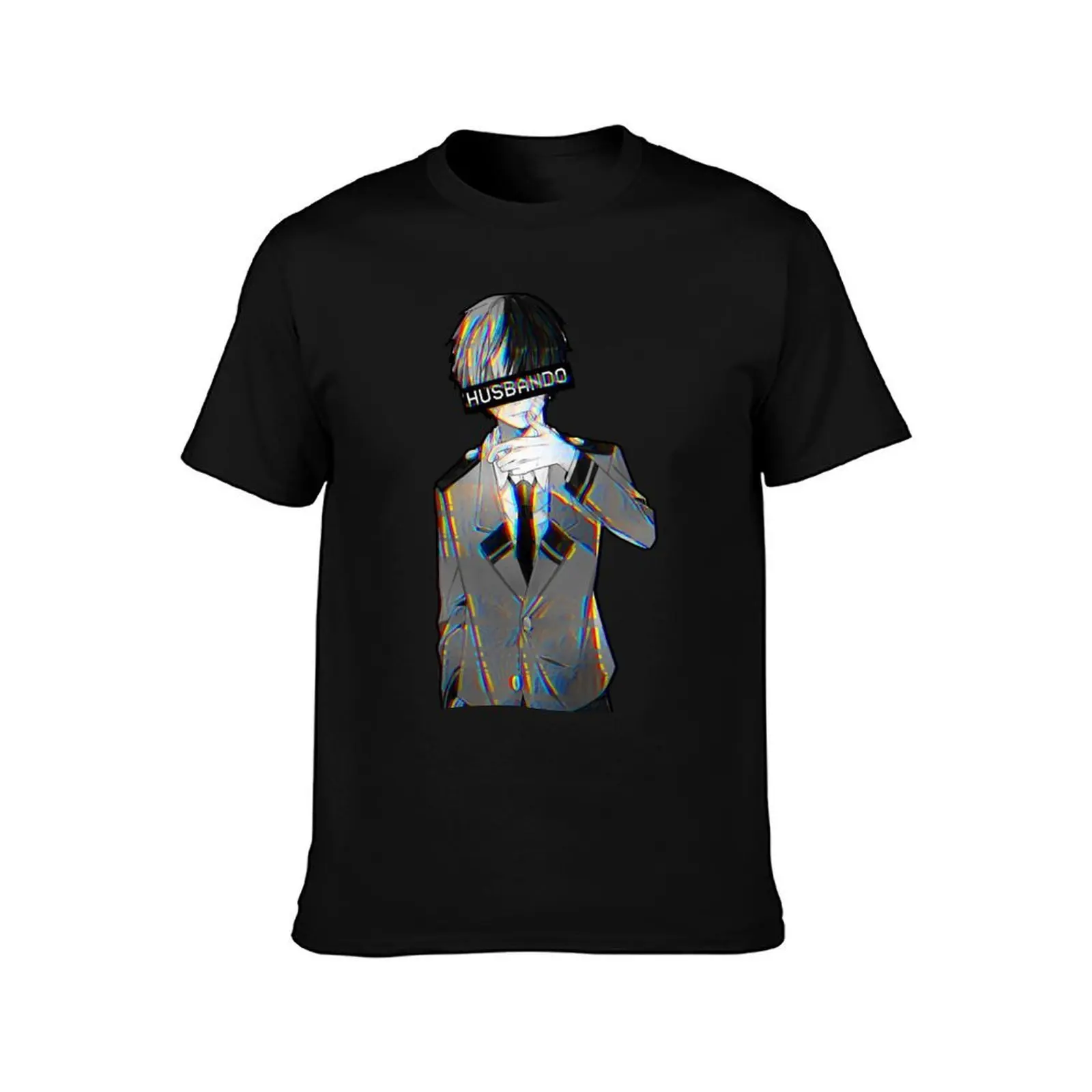 Husbando Todoroki T-Shirt, Summer Casual Cotton Tee, Oversized Streetwear Tops, Vintage Graphic Print, Loose Fit Short Sleeve