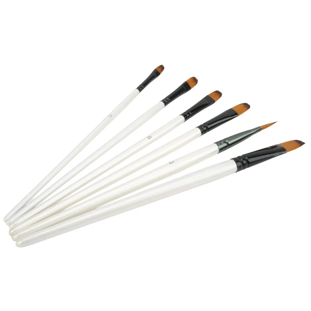 12pcs Multipurpose 6 Sizes Paint Brush Set Soft Bristles Hand Made Artist Paint Brushes Craft Painting Painting