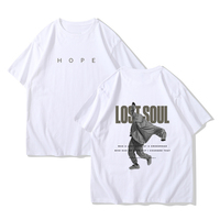 Summer Brand NF T-shirt HOPE Lost Soul T-shirt Men and Women Hip-hop Cotton Print Couple Rapper Print Short Sleeves Simple