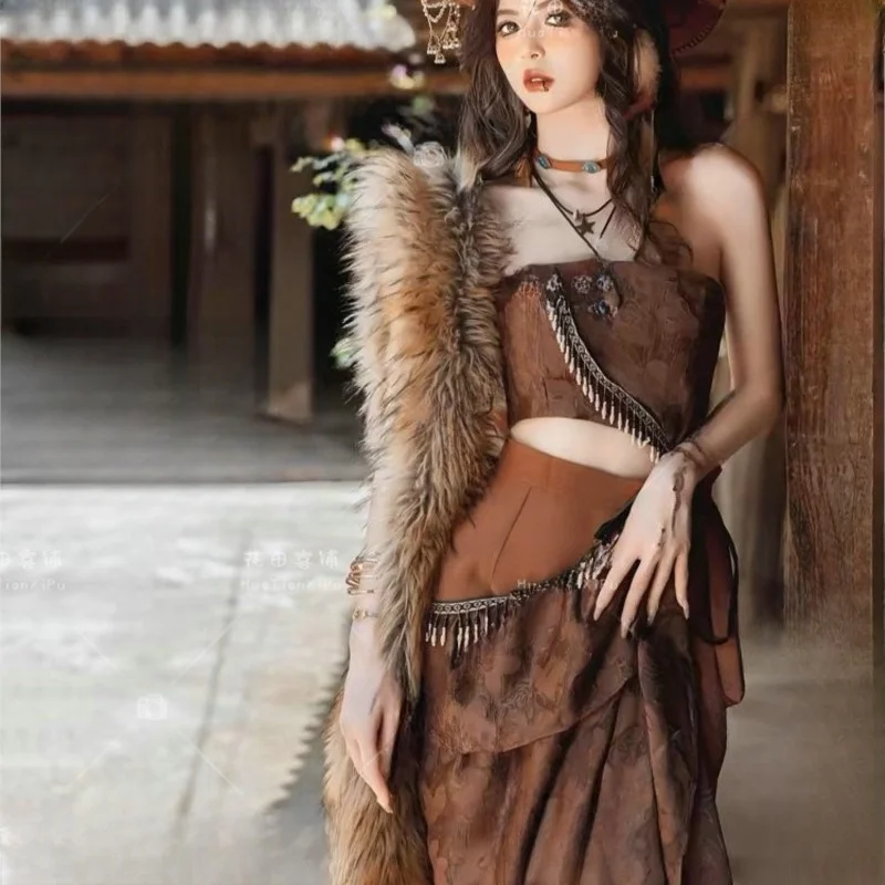 

New tribal ethnic wind Western region goddess exotic travel photo costume