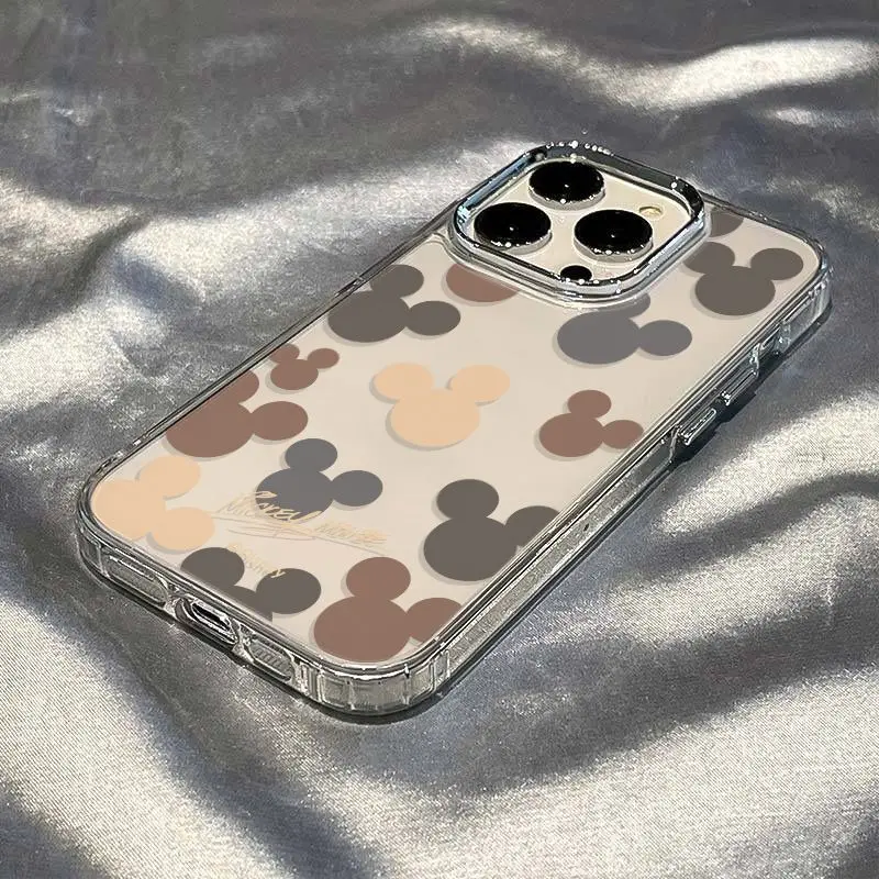 Disneys Mickeys Minnies Mouses Full Screen Brown Etui na telefon do iPhone 15 14 13 12 11 Pro Max 78Plus XR XS MAX Y2K Cute Back Cover