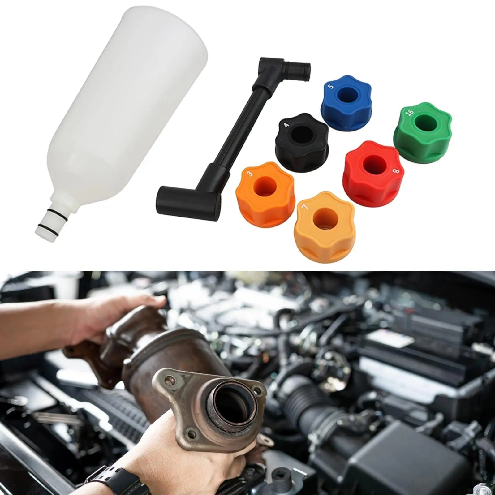 Car Oil Funnel Set No Spill Flexible Oil Filling Tool for Automotive