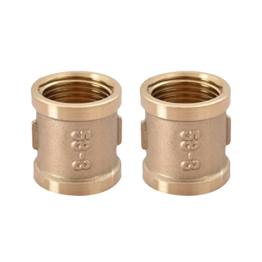 2pcs 4-point Double Internal Thread Connector Brass Fittings Connection For Water Pipes Central Heating Systems Garden Equipment