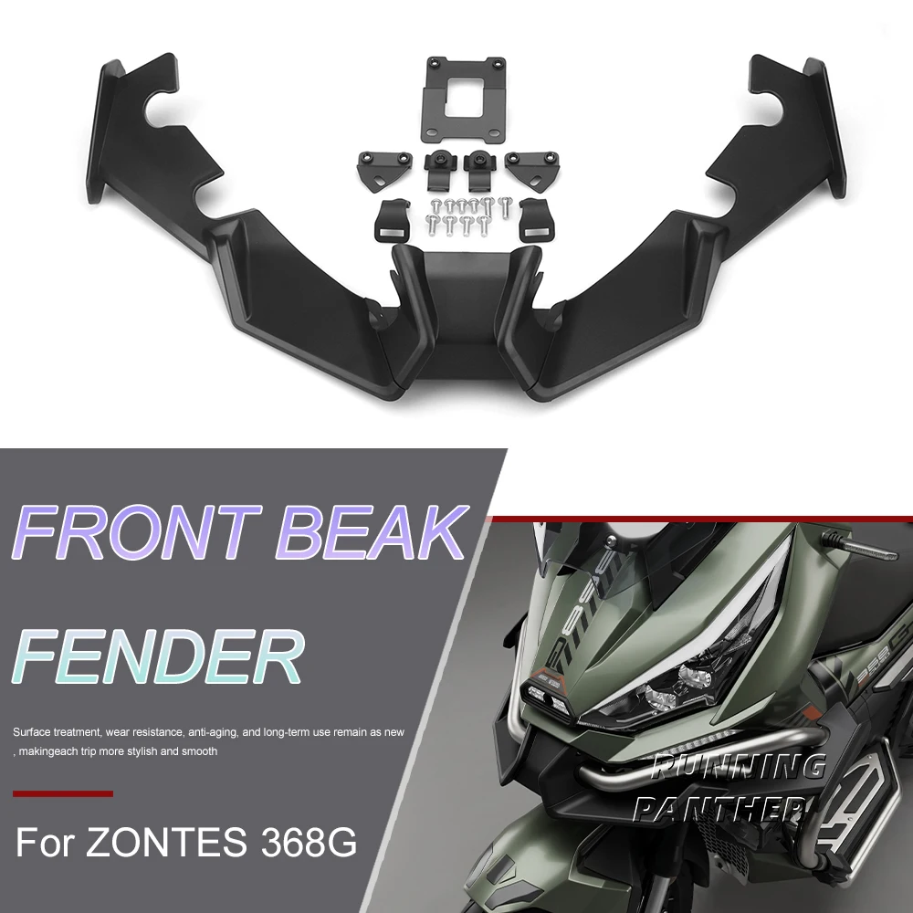 368G Aerodynamic package New Motorcycle Accessories Front Spoiler Fixed Lower Lip Fixed Wing For Zontes 368G 368 G 368g