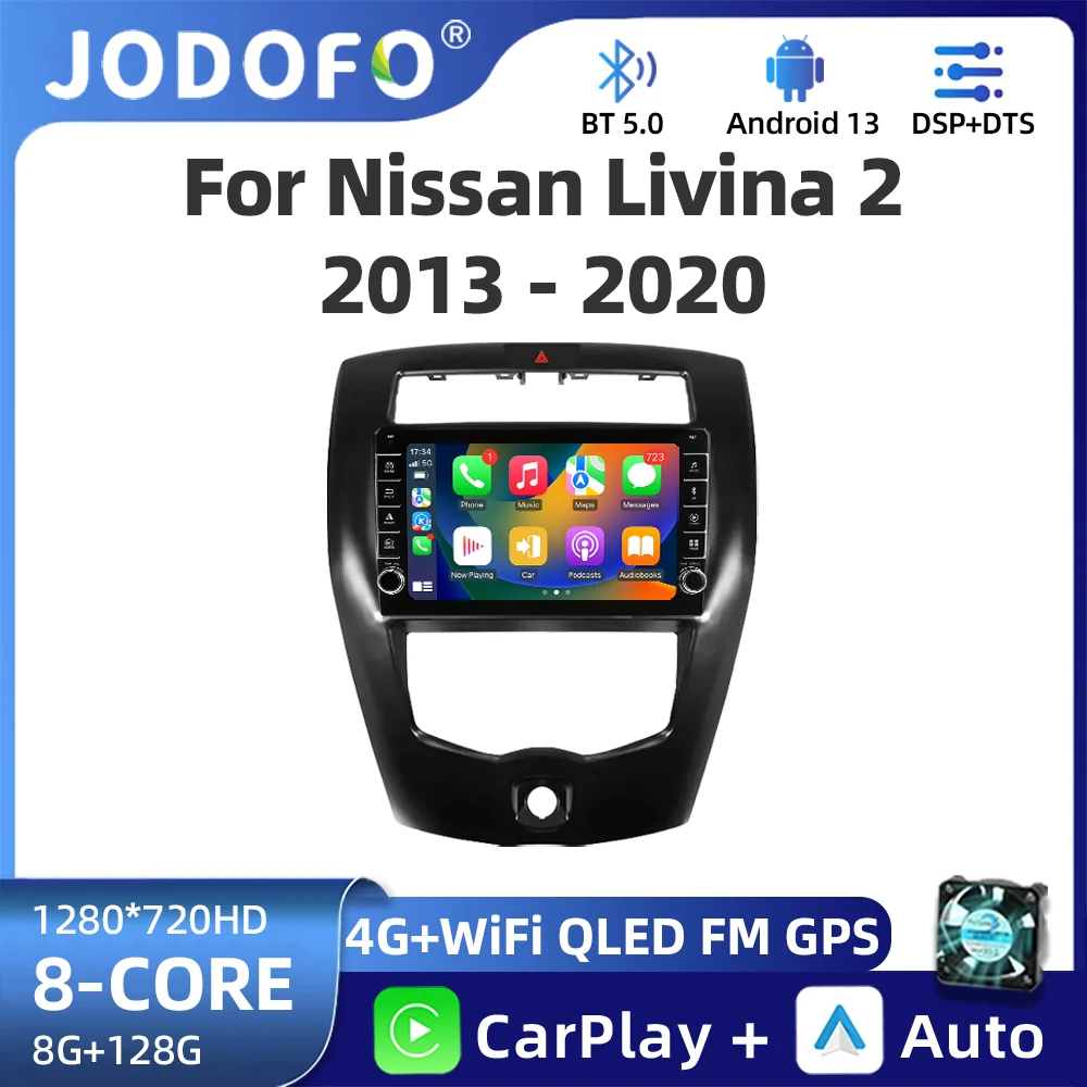 

Jodofo 2DIN Android10 Car Radio For Nissan LIVINA 2 2013-2020 GPS Navigation Carplay Stereo Autoaudio Audio For Cars NO 2DIN DVD