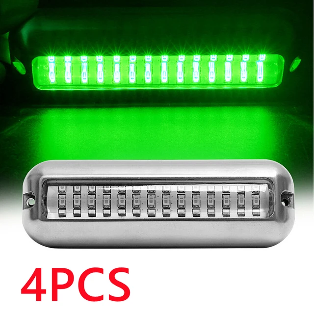 4 STKS Onderwaterlicht Speedboot Bootverlichting 42 LED Navigatieverlichting Boot Marine Spiegellicht RVS Jachtaccessoires