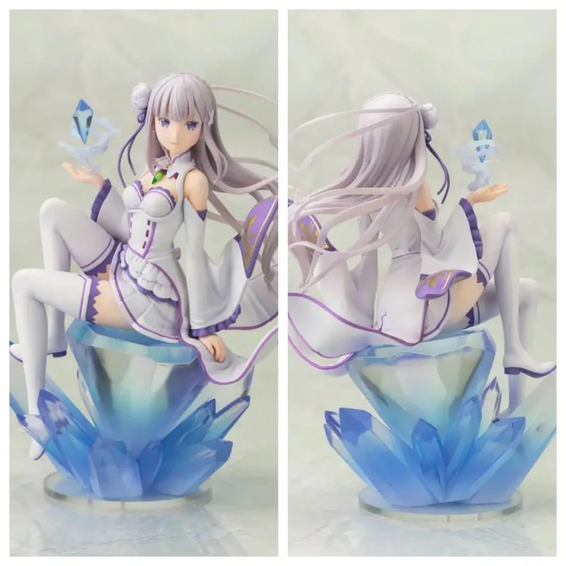 

KOTOBUKIYA Original:Re:Zero kara Emilia Crystal style 17cm PVC Action Figure Anime Figure Model Toys Figure Collection Doll Gift
