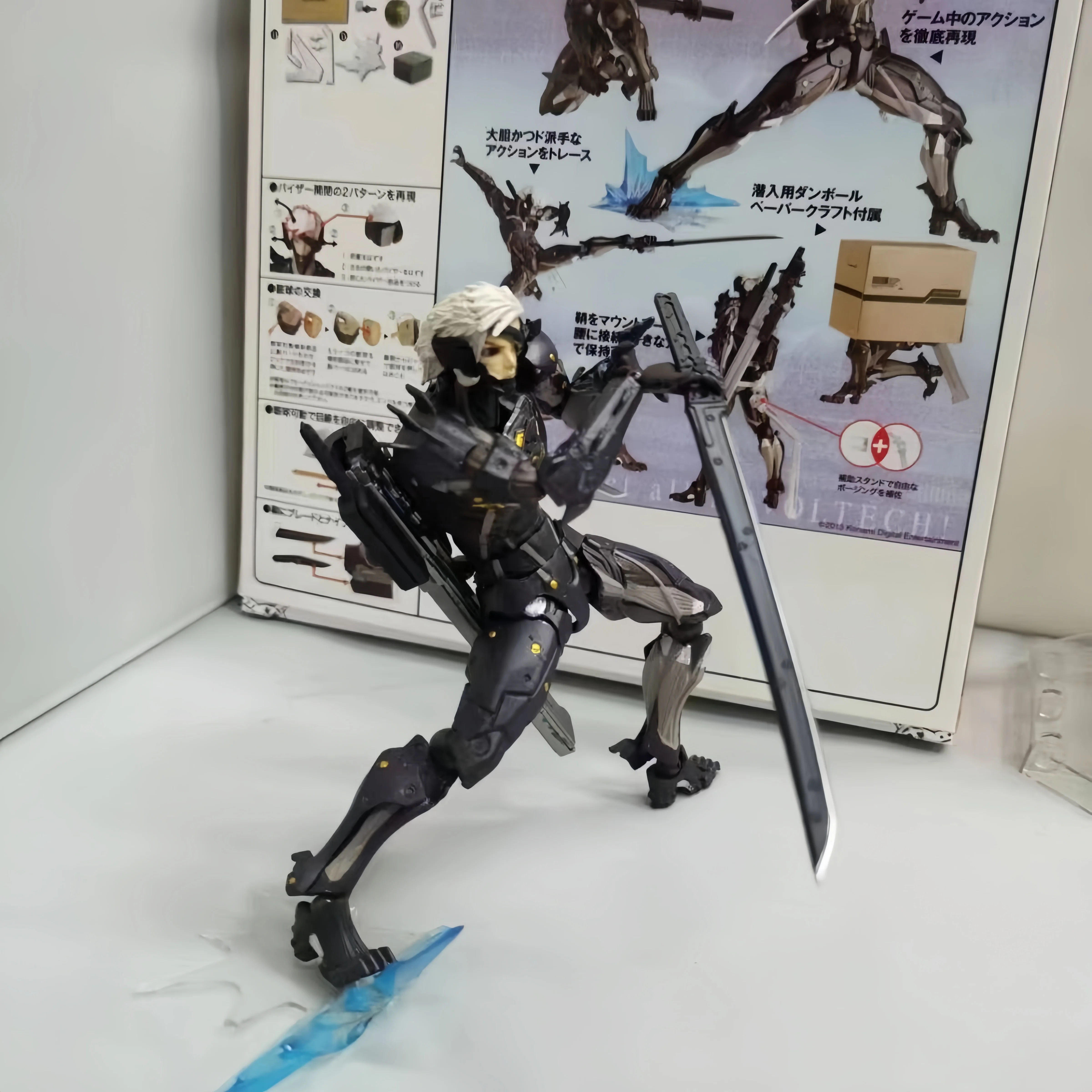 Kaiyodo The Ocedo Yamaguchi 140 Ex figurine en métal Mgs Raiden engrenage métallique montant tonnerre main cadeau poupée jouet