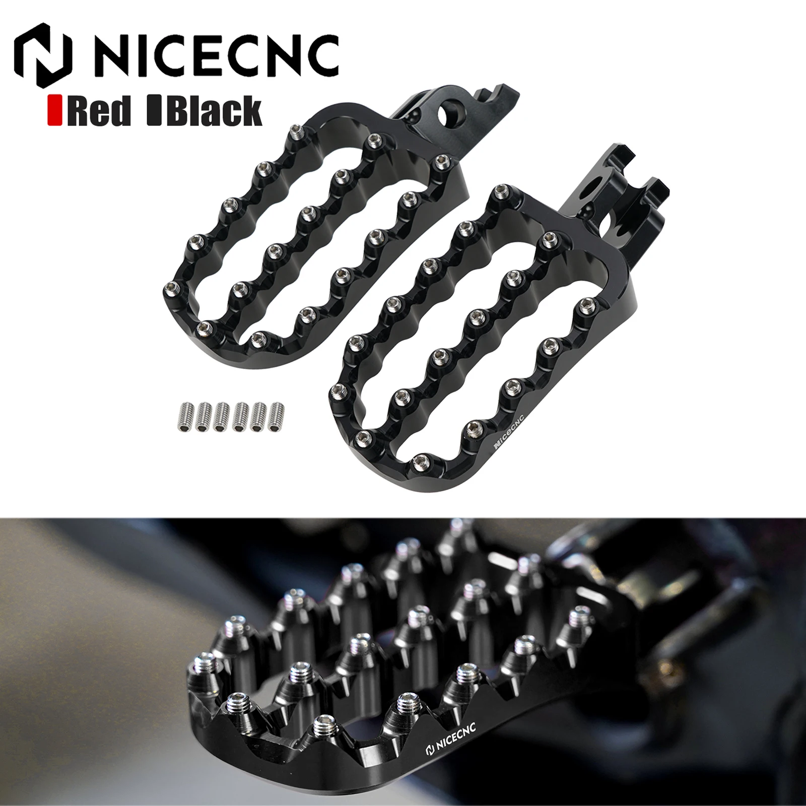 

For Honda CRF1000L CRF1100L Africa Twin Footpeg Footrest Foot Pedals CRF250L Rally 2017-2021 CRF250X 2004-2017 CRF450L RX 19-25