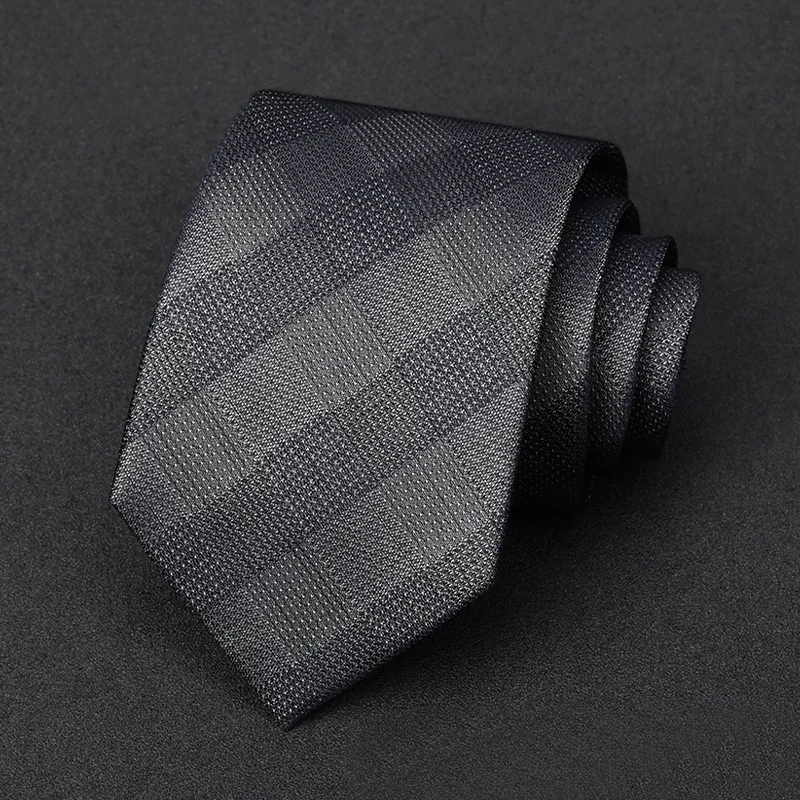 High-quality 8 CM Stripe 100% Silk Tie for Men Brand Designer Business Suit Dresses Necktie Male Wedding Party MaleGift