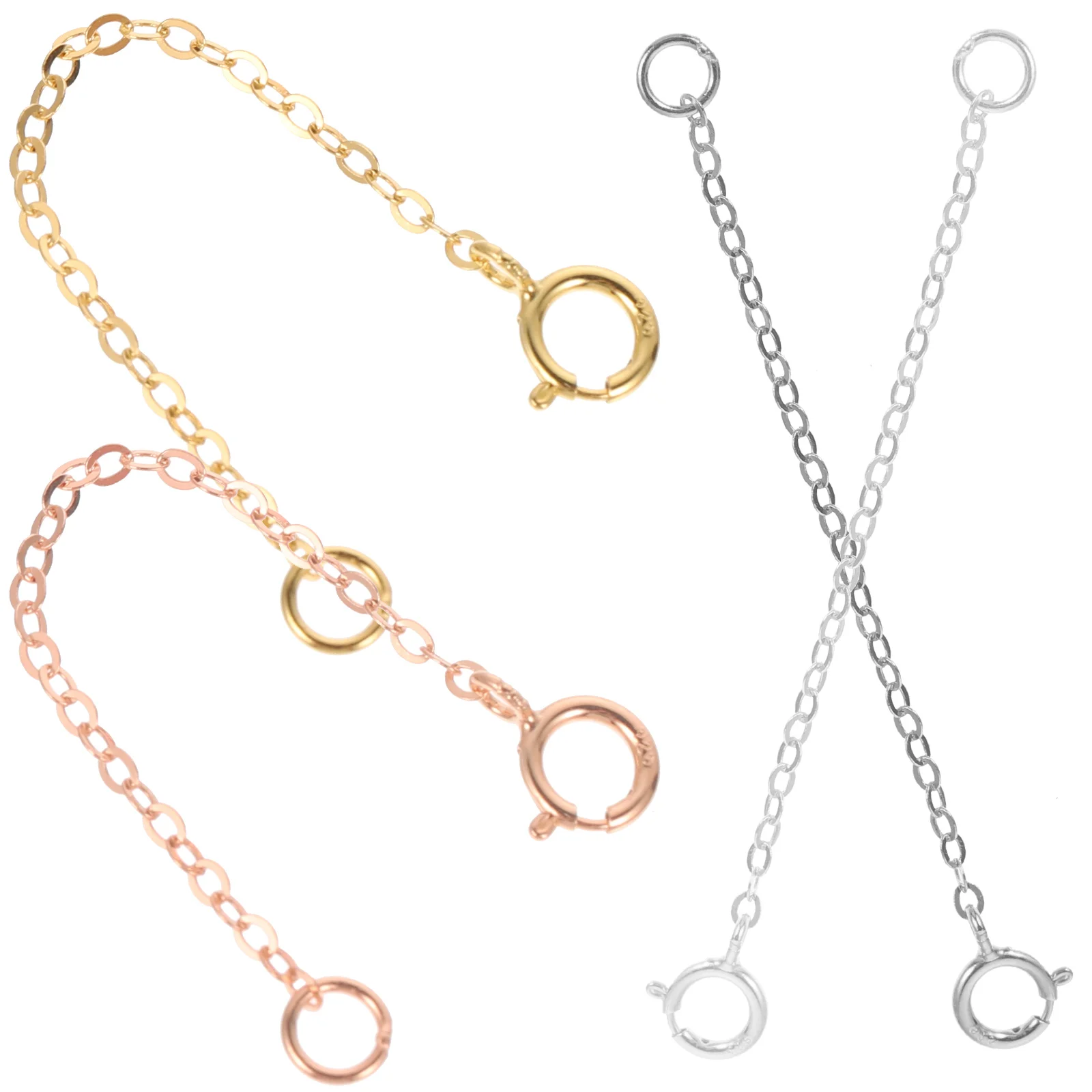 

4pcs Chain Extenders Durable Bracelet Extension Chains Necklace Chain Extenders DIY Supplies Charm Accessories