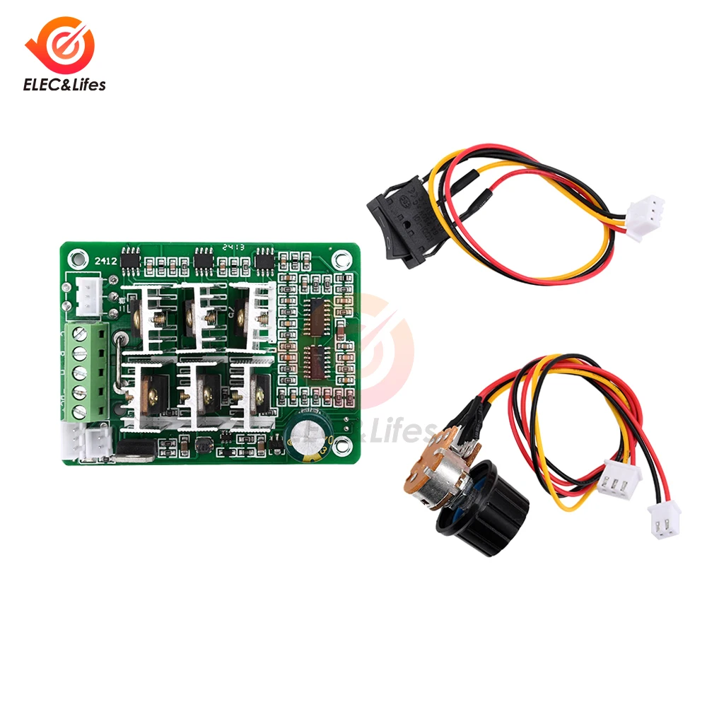 DC 5-36V 15A BLDC Motor Controller Speed Motor 3-Phase No Hall DC Brushless Motor Controller Regulator Governor Power Supply