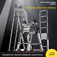 Aluminum alloy telescopic ladder Multifunctional herringbone ladder Bamboo ladder Folding elevator Stair ladder