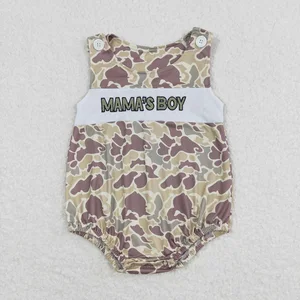 Bordado do bebê recém-nascido Camo Patos Xadrez Romper, Macacão Bodysuit, Menino Criança Macacão, Roupas por atacado, 1 Pc 10 principais vendas roupas de bebe no atacado - №6