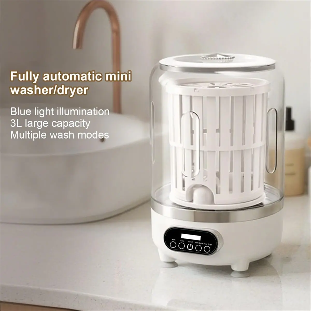 Mini Washing Machine -Portable Underwear Washing Machine for Travel, Dorms, Apartments, Home Laundry and Daily Use