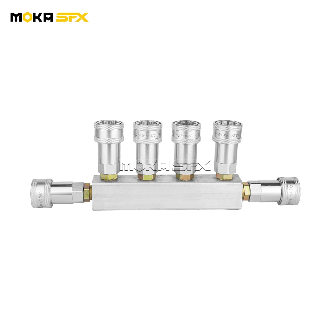 

MOKA Co2 Jet Machine Spare Parts 6 Way Gas Splitter Quick Connector More Machines Share One Gas Tank High Quality Copper Pipe