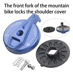 1 Set Out Switch Cap Fork Shoulder Cover Bike Blue For-SR Front Fork Cover Remote Lock Brand Bicycle Accessories Replace Parts
