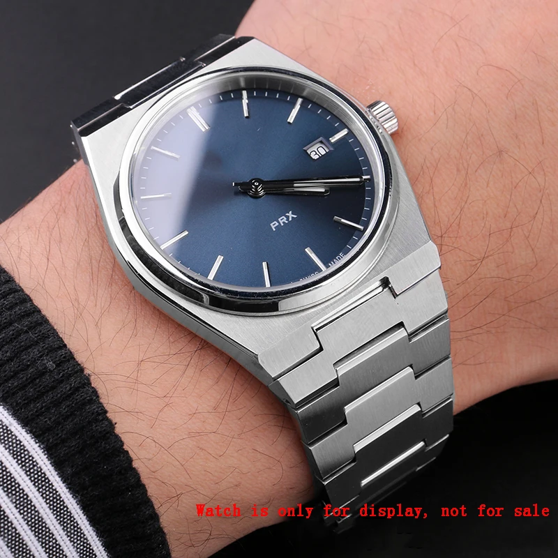 Correa de reloj para hombre adecuada para Tissot PRX series super player T137410, cadena de acero fino, reloj con accesorios, correa de 12mm