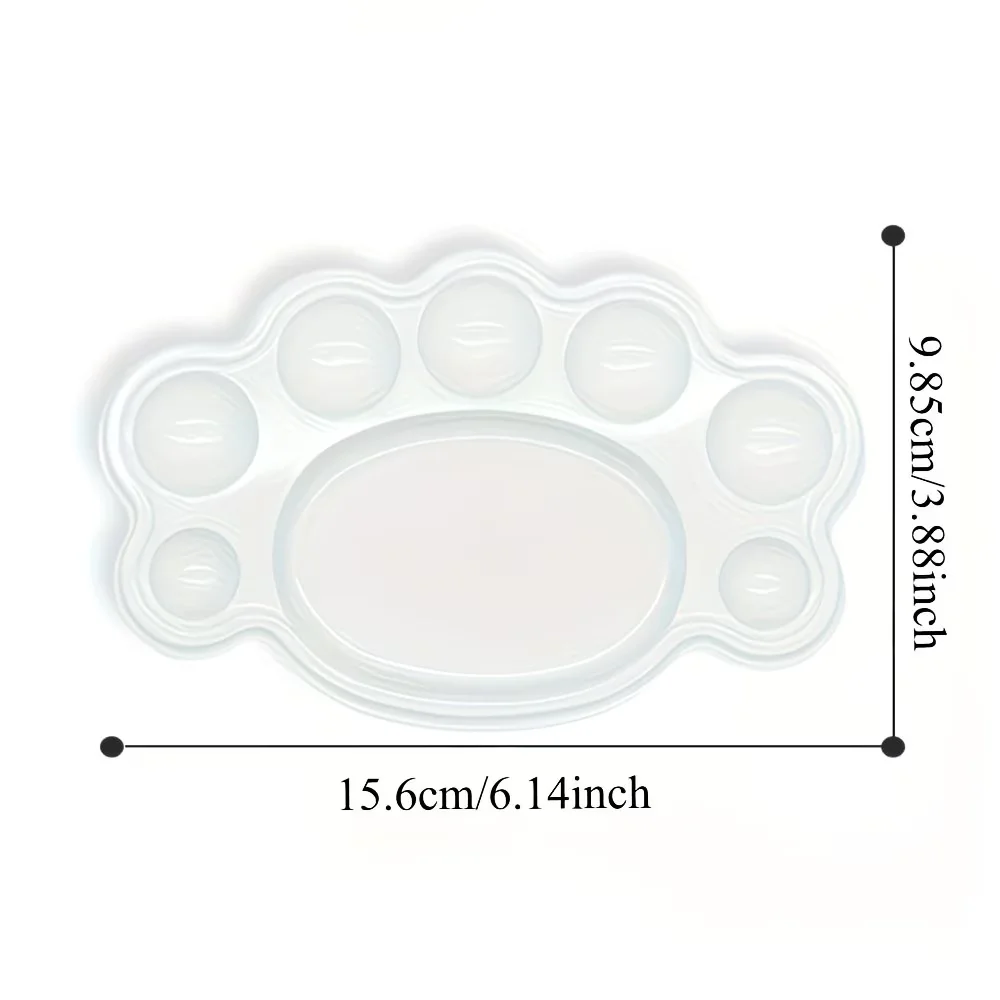 10-100Pcs White Plastic Paint Tray Palettes, Watercolor Palette Painting Tray for Painting Party, DIY Craft and Art Painting