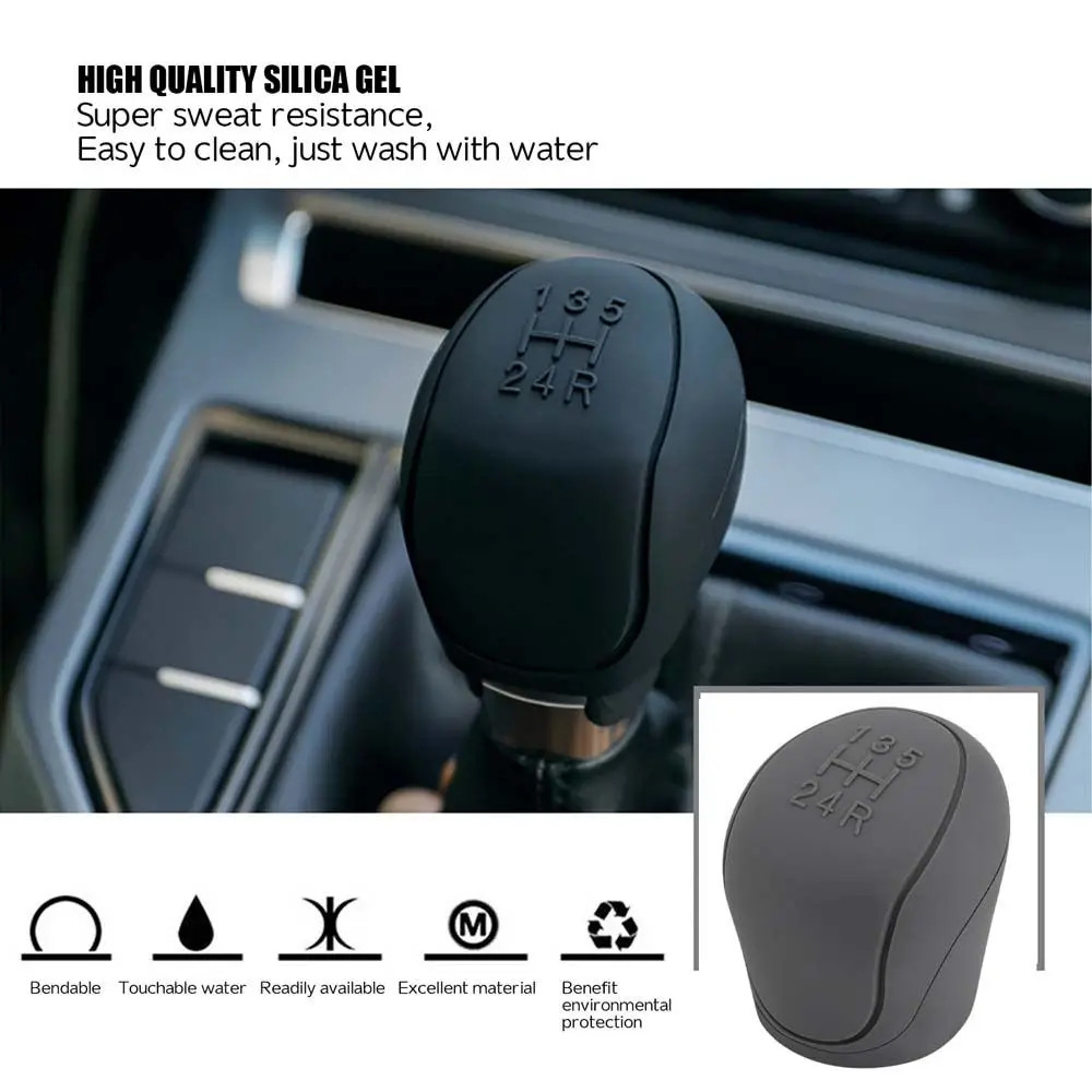 

Silicone Car Gear Head Shift Knob Cover Gear Shift Non Slip Grip Handle Case Automobiles Gear Shift Collars Interior Accessories