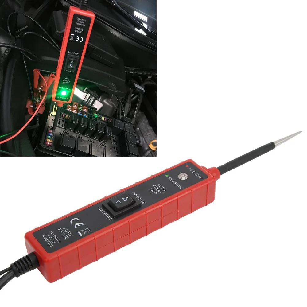 

Short Circuit Protection Circuit Probe Tester LED Light Overload Protection Power Circuit Tester Buzzer Alarm 4m Cable