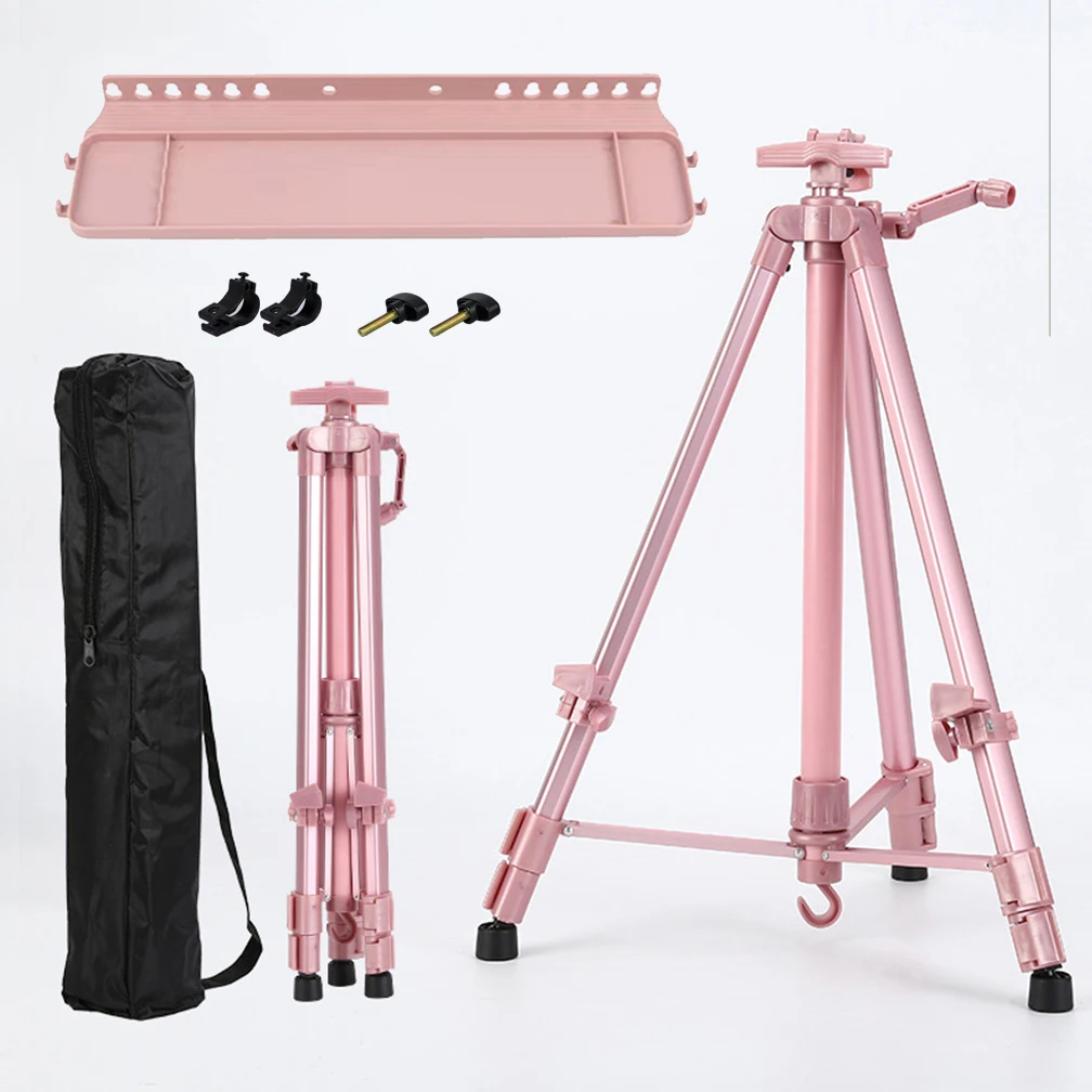 Foldable Portable Metal Sketch Easel Stand Metal Material 50-150CM Adjustable For Outdoor Painting 33*10cm Tray Optional