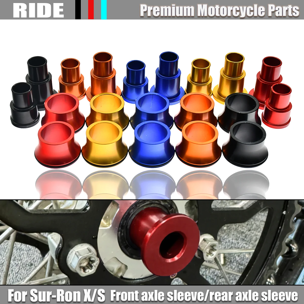 

For Surron Light Bee S X CNC Front Rear Wheel Axle Hub Spacers Electric Bike Motorcycle Modified Lightweight Parts Accessories