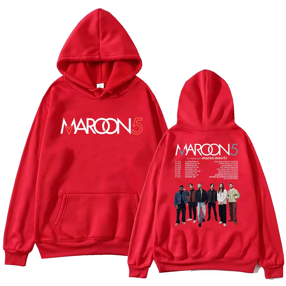 Maroon 5 Tour 2024 Hoodie Harajuku Pullover Tops Sweatshirt Fans Gift