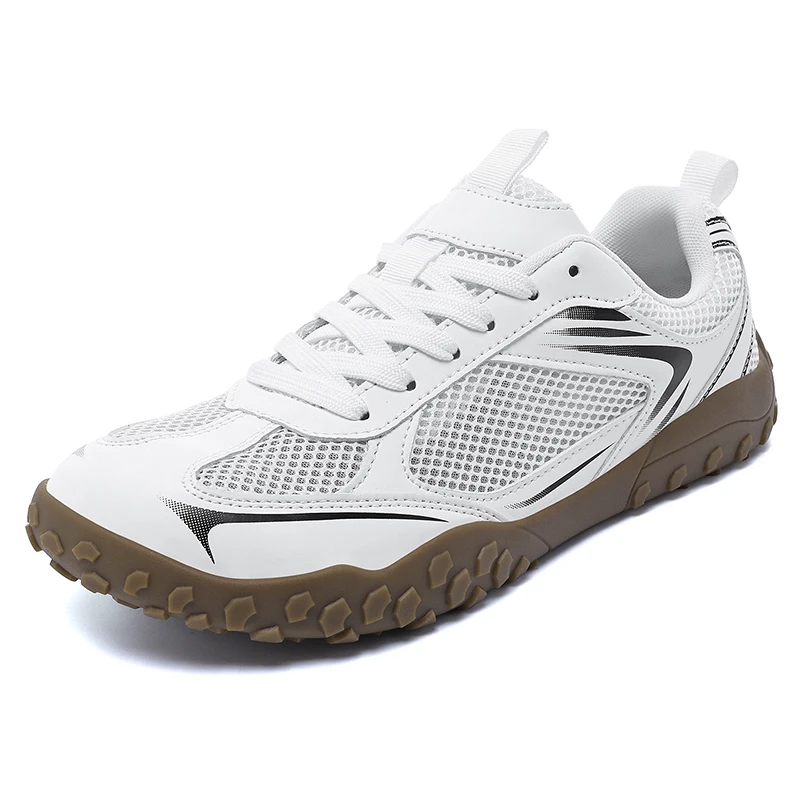 Moipheng Couples Hiking Shoes For Women Running Shoes Cushioning Mesh Breathable Anti-slip Casual Man's Platform Sneakers White_voghion.com