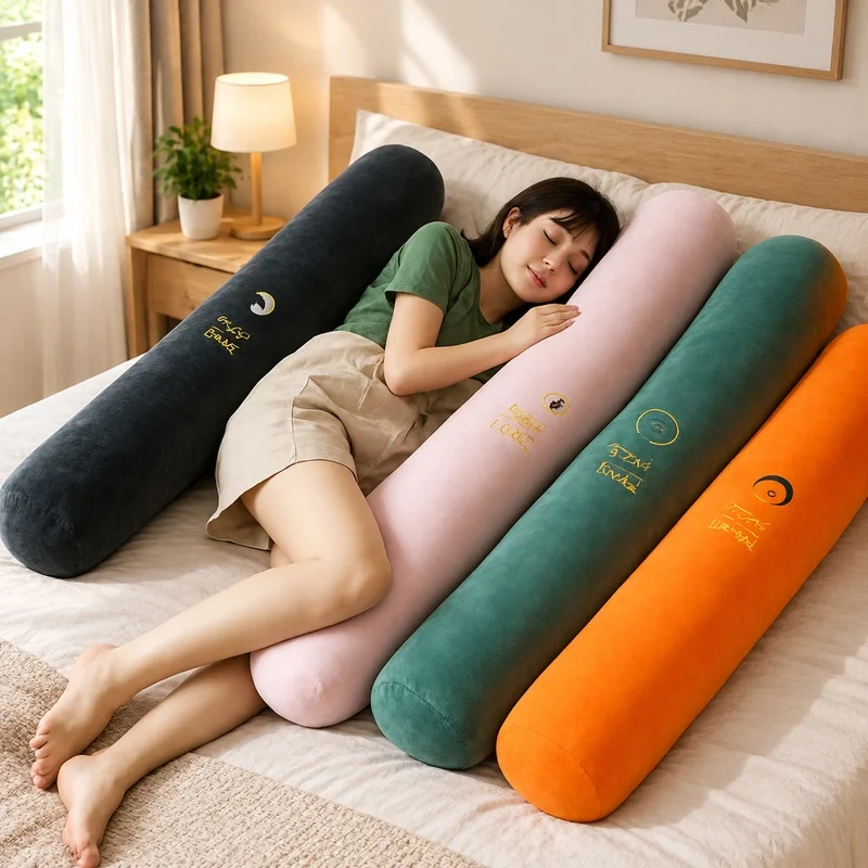 Ergonomic Long Pregnancy Body Pillow for Side Resting and Bed Reading, Versatile Comfort Cushion