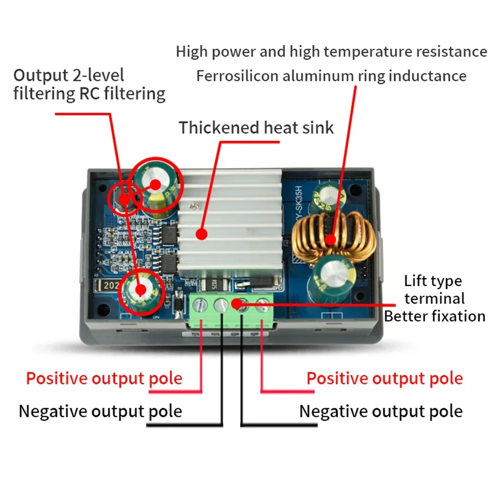 SK35 Buck Boost Converter Adjustable Regulated DC CC CV Constant Voltage Current Solar Charging Board Power Module