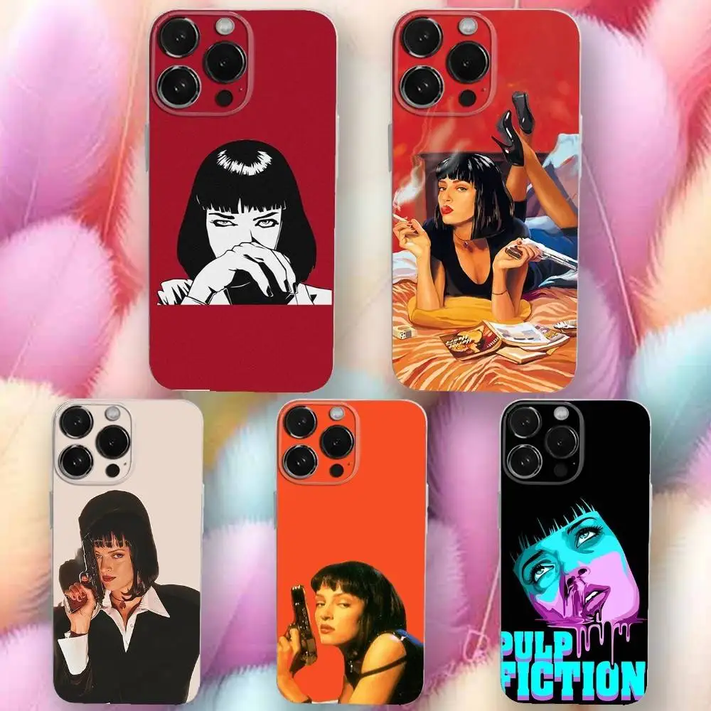 

Film P-Pulps F-Fictions Phone Case For iPhone 16,se4,15,14,13,12,11 Plus,Pro,Max,XR,XS,X,Plus,SE,Mini Transparent Soft Cover