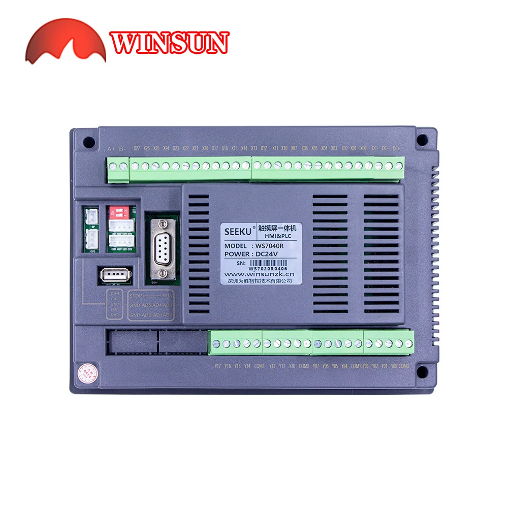 Imagem -04 - Tudo em Uma Tela de Toque com Painel Integrado Plc Modbus Analógico Relé Rtc Saída do Transistor Hmi 010v 420ma