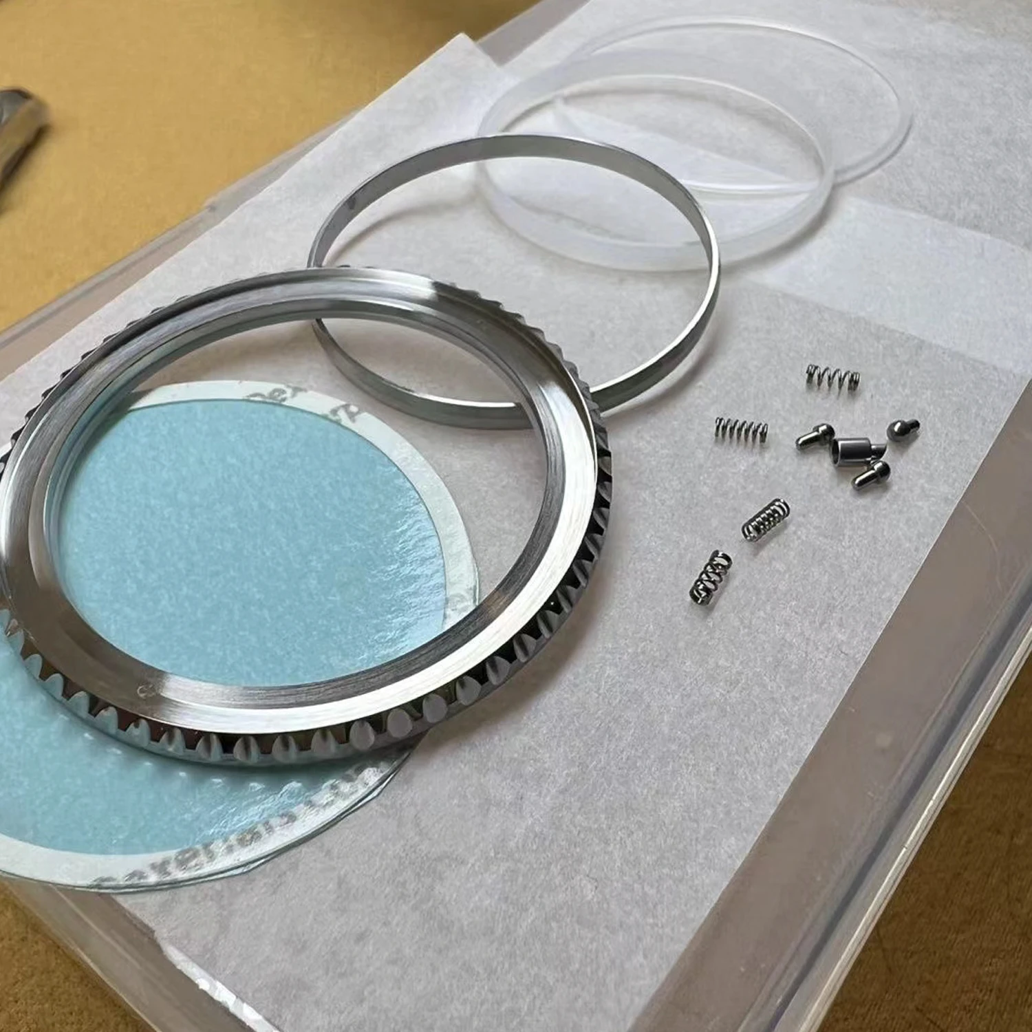 40mm SUB Style Rotating Ring parts Metal Ring for watch Included 6 parts Gasket 120 Clicks 6 parts