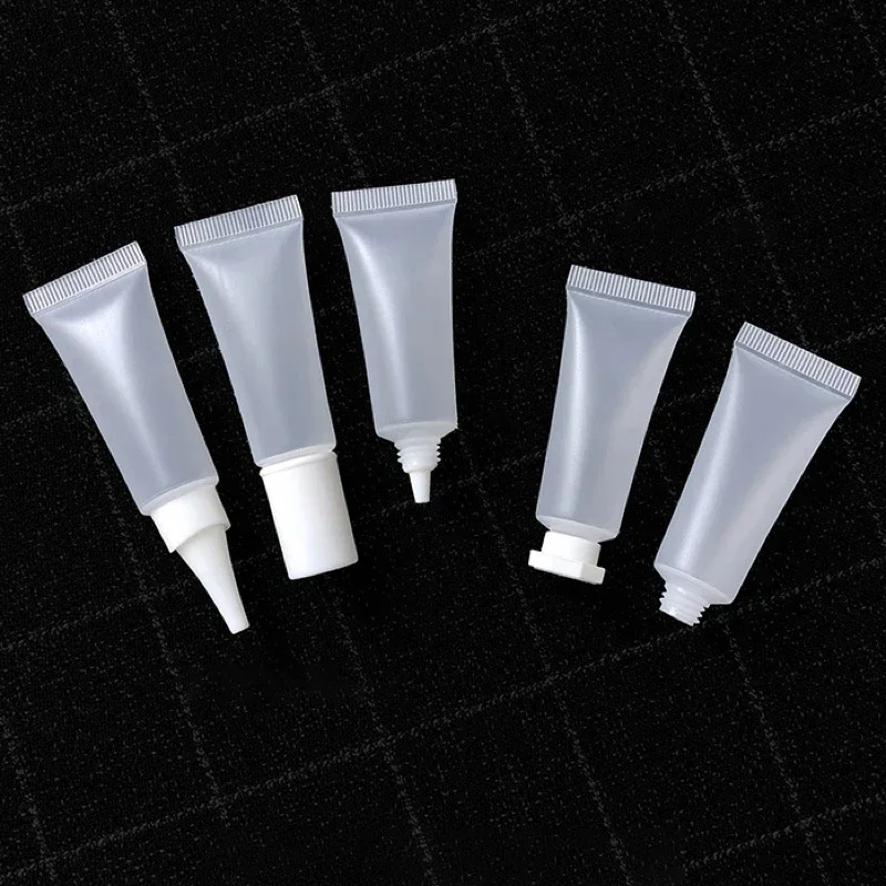 10 جرام 10 مللي ماتي واضح لينة أنبوب فارغة زجاحة ضغط مستحضرات التجميل الأساس جوهر غسول كريم عين إعادة الملء الحاويات