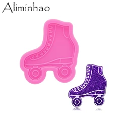 DY1033 Shiny Skate Shoes Keychain Molds, Epoxy Resin Jewelries Making Tools, Skateboard Resin Crafting Mould, DIY charms Mold