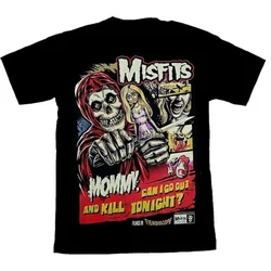 Mens Fashion Cotton Misfits Fiendiscope Kill Short Sleeve Funny Cool T-Shirt