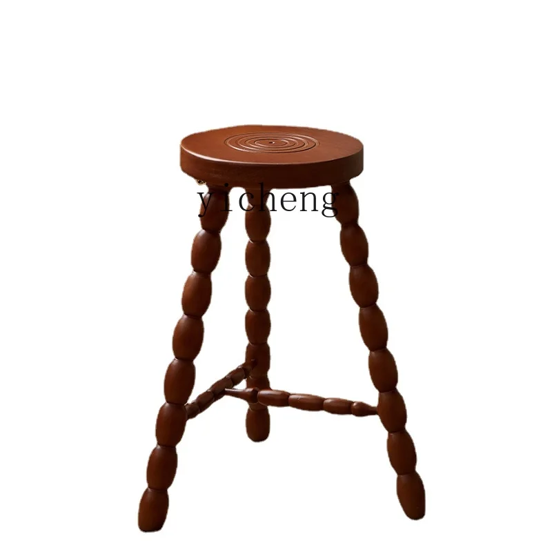 

Zk Solid Wood Small round Short Stool Home Creative Leisure High Sense Small Bench Modern Simple Small Apartment