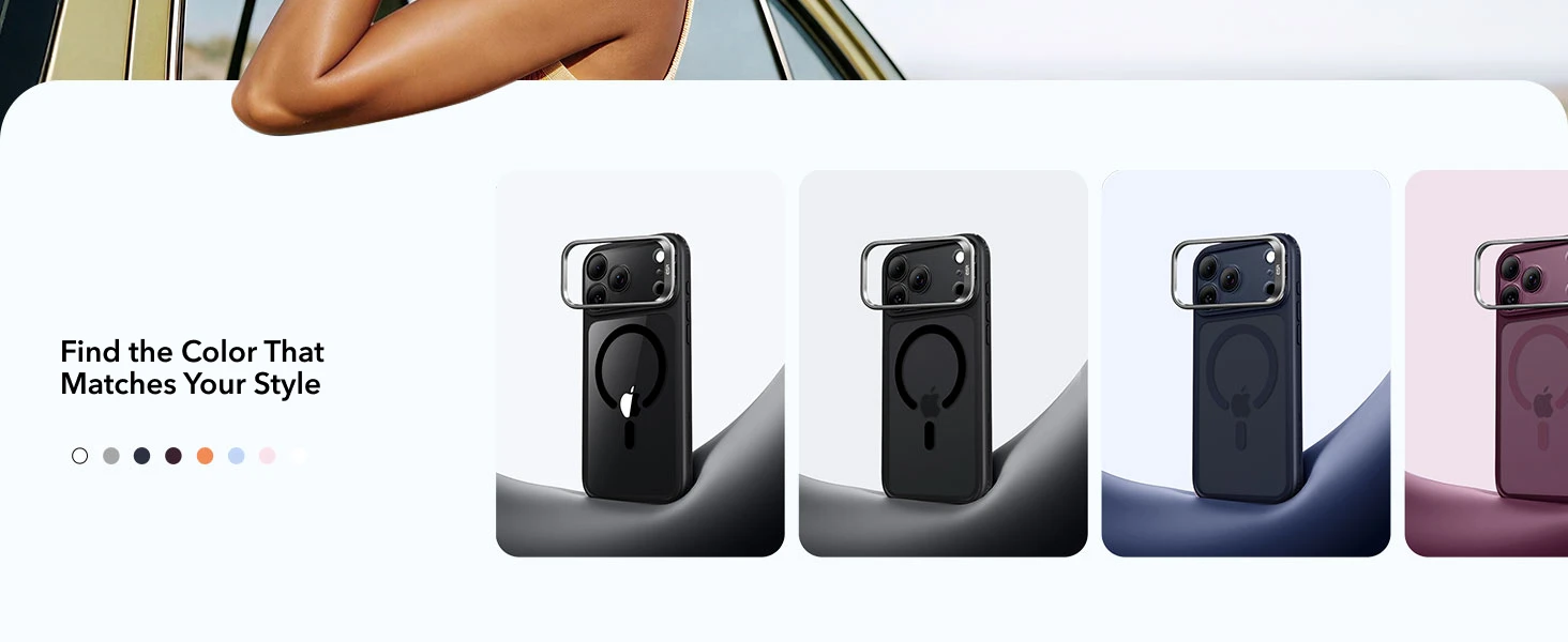 ESR für iPhone 18 Pro Max & 17 Pro Max MagSafe Handyhülle Ultra Slim Militärqualität Sturzschutz-Cover mit Kamerasteuerung – Detail 13