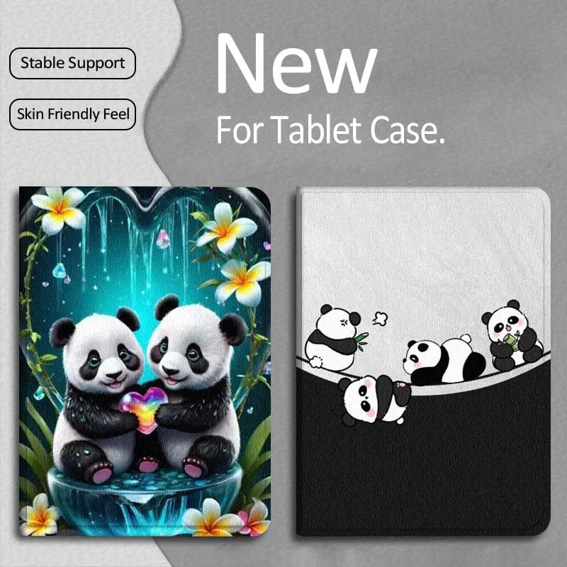 

Art Cartoon Cute Panda Gift For Apple iPad Pro Air 13 2 7th 6th 2025 M2 M3 M4 M512.9 13 inch Foldable Tablet Case