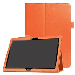 MediaPad T3 10 Del Grano Del Litchi DELL'UNITÀ di elaborazione Del Basamento Del Cuoio di Caso Della Copertura di Vibrazione Per Huawei MediaPad T3 10 AGS-L09 AGS-L03 9.6 ''tablet Funda Custodie