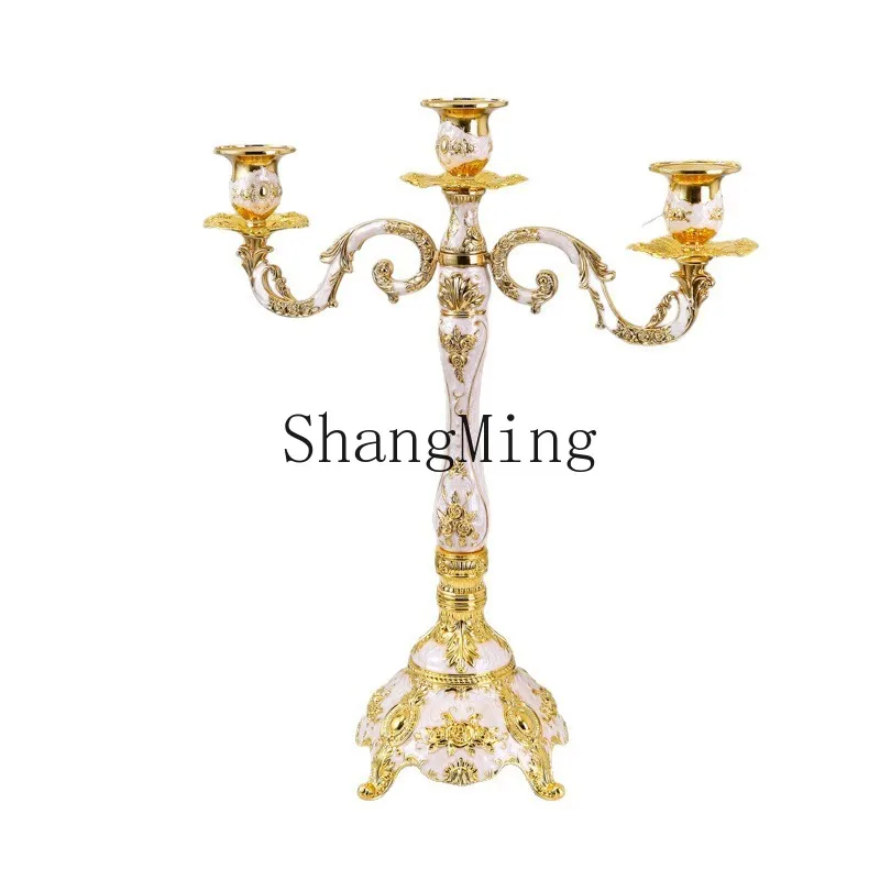 

PYH high-grade metal candle holder household living room three heads five heads creative candle holder candlelight dinner